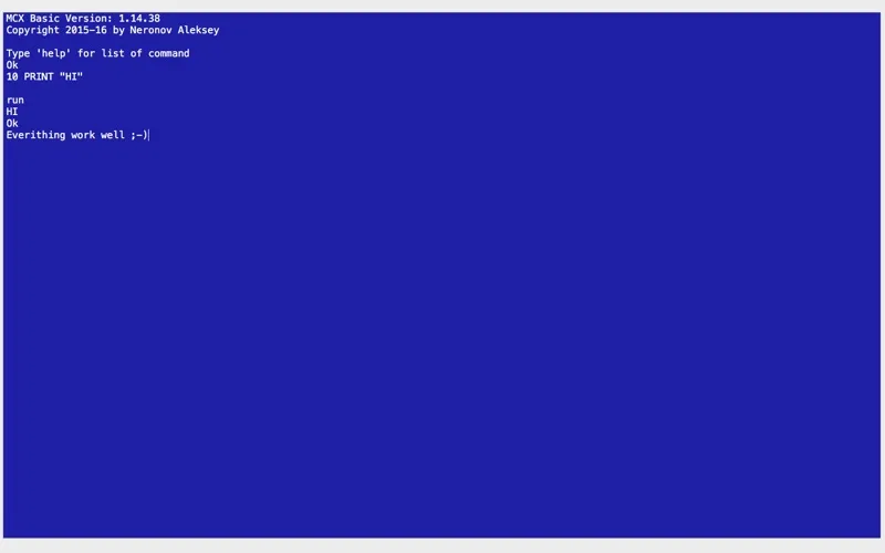 MCX Basic - development system スクリーンショット