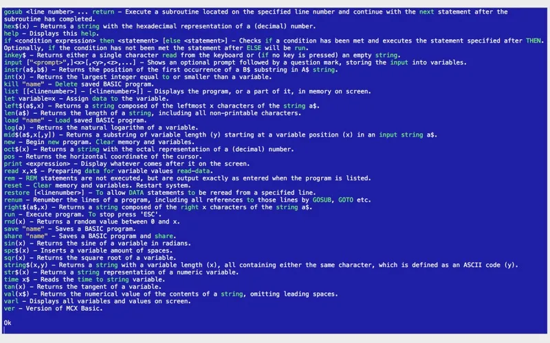 MCX Basic - development system スクリーンショット