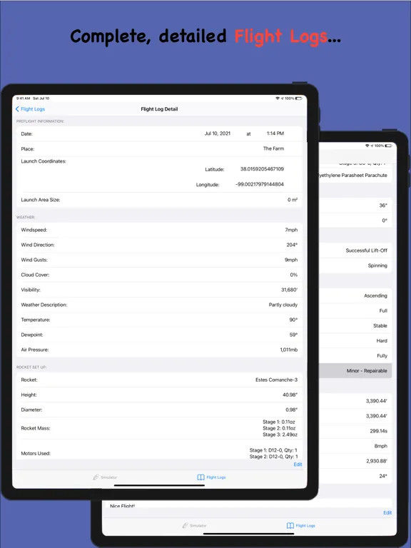 Rocket Recovery iPad  Screenshots