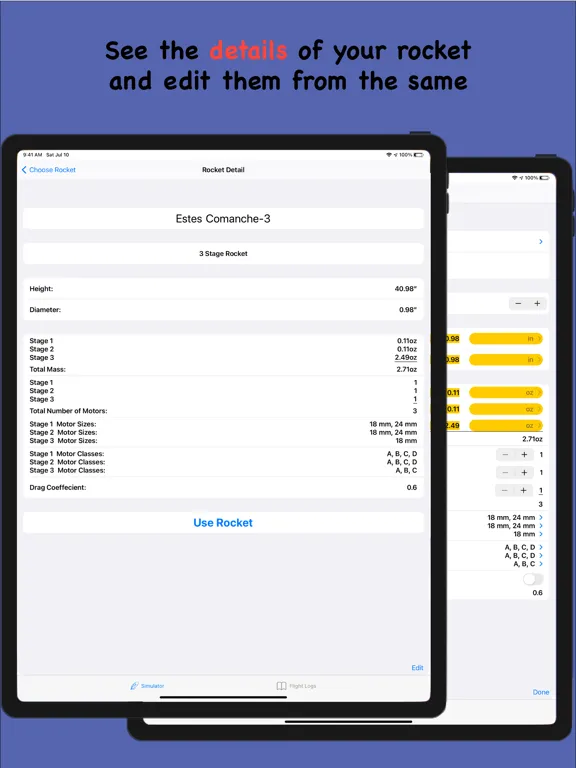 Rocket Recovery iPad  Screenshots