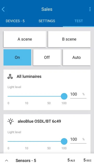 aleoBlue Lighting Controls應用截圖