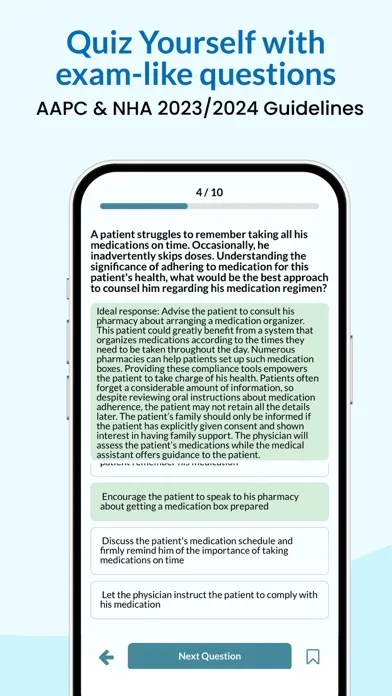 Medical CPT CPC CCMA Exam Prep Screenshots