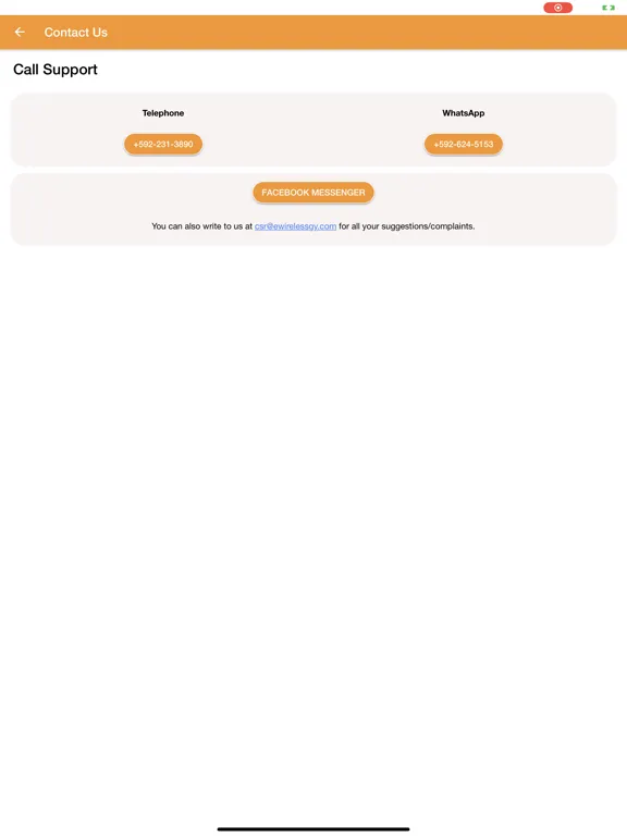 Tangkapan layar ENet E-Care iPad 
