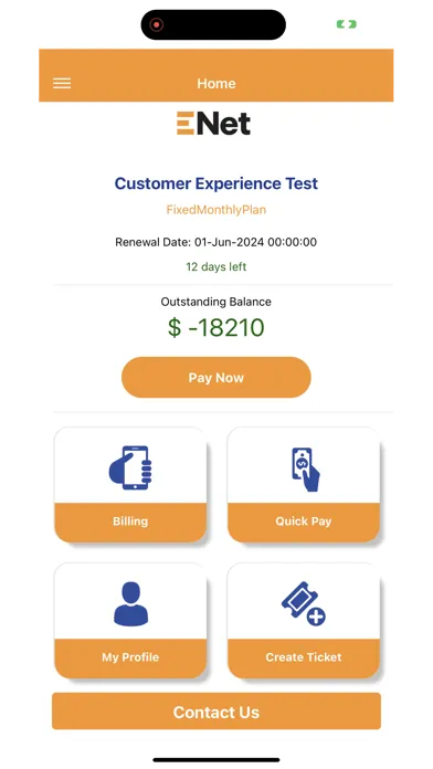 Tangkapan layar ENet E-Care