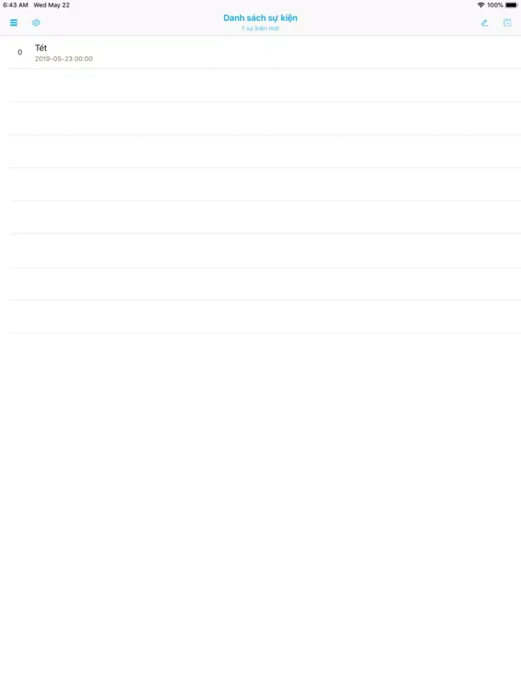 Thông Báo Sự Kiện iPad 应用截图