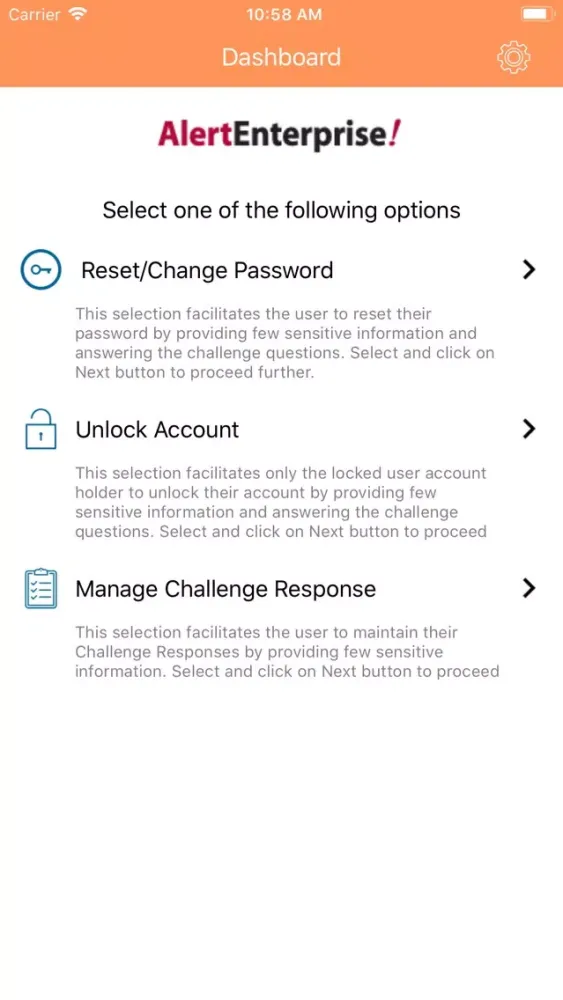 Capturas de tela do AlertEnterprise Password Mgmt