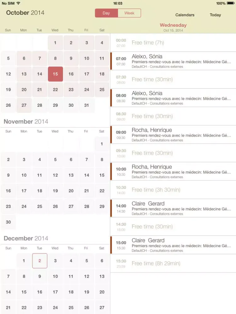 ALERT® Scheduler iPad  スクリーンショット