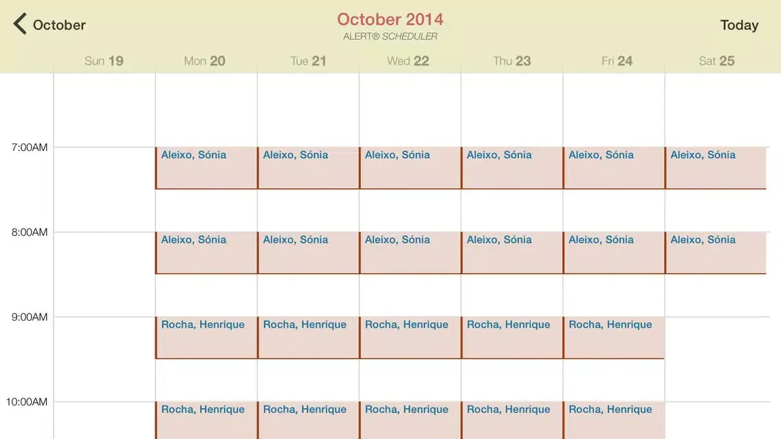 ALERT® Scheduler スクリーンショット