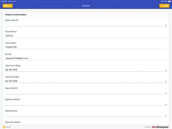 AlertEnterprise Kiosk iPad  سکرین شاٹس