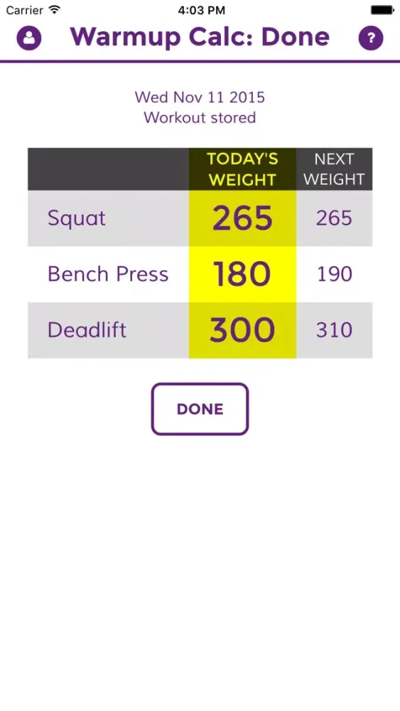 Workout Calc - Starting Strength Weight Lifting Warmup Calculator স্ক্রিনশট