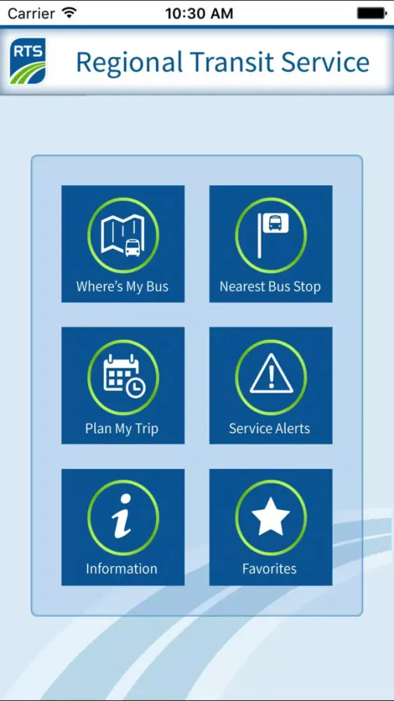 Capturas de tela do Geneseo Bus App