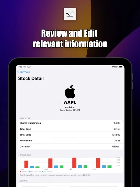 Stocks Fair Value iPad  Screenshots