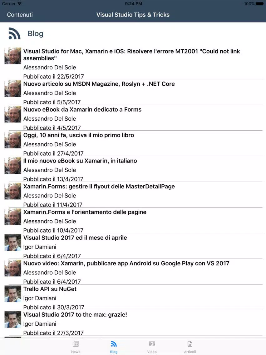 Tangkapan layar Visual Studio Tips and Tricks iPad 