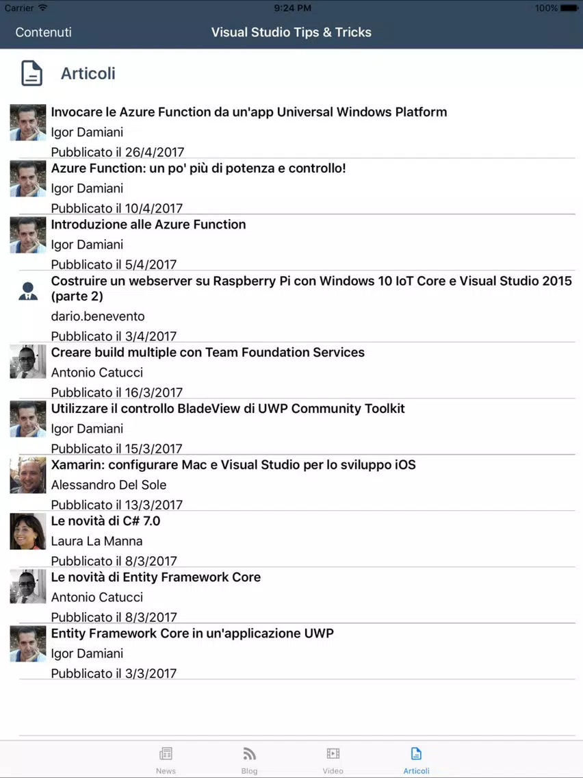 Tangkapan layar Visual Studio Tips and Tricks iPad 