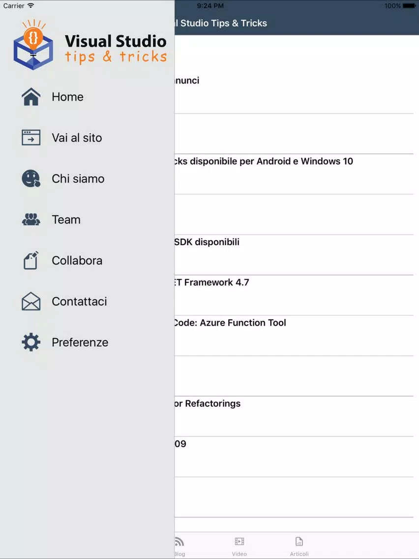 Tangkapan layar Visual Studio Tips and Tricks iPad 