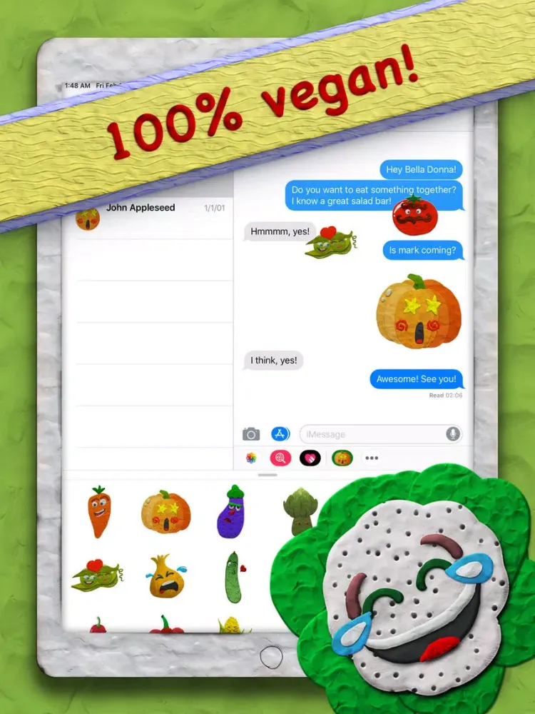 Tangkapan layar Clayfood - Animated Stickers iPad 