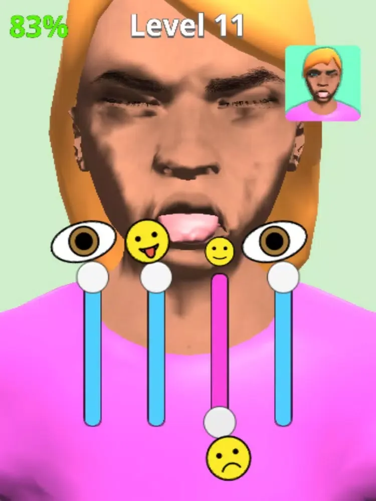 Tangkapan skrin Crazy Faces 3D iPad 