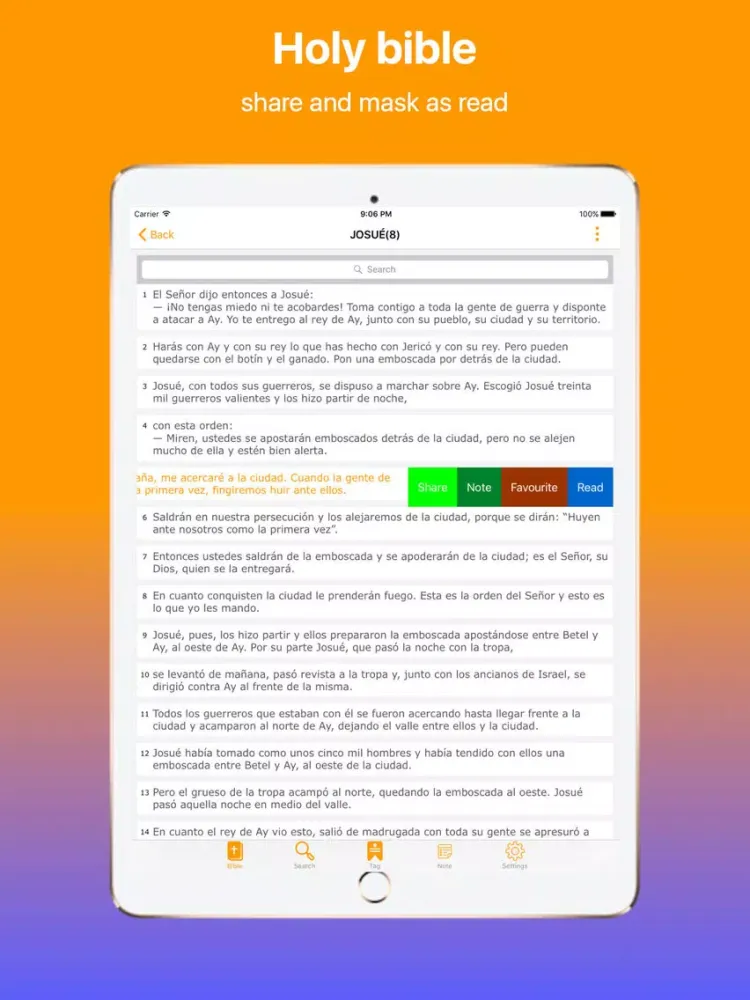 Скриншоты Spanish Bible and Easy Search Bible word Free iPad 