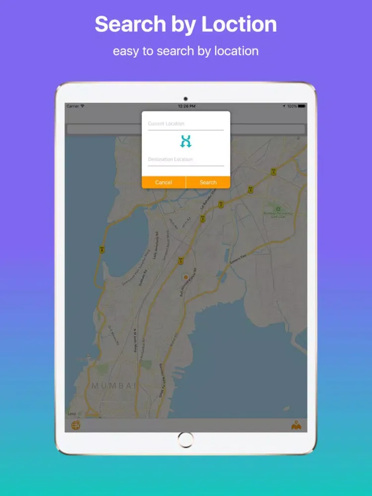 Search Nearby Location iPad  スクリーンショット