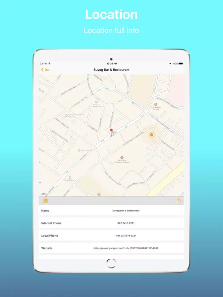 Search Nearby Location iPad  スクリーンショット