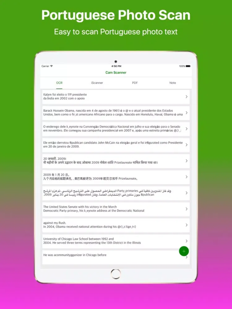 Portuguese OCR Scanner and Translator Pro iPad  سکرین شاٹس