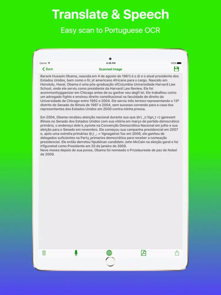 Portuguese OCR Scanner and Translator Pro iPad  سکرین شاٹس