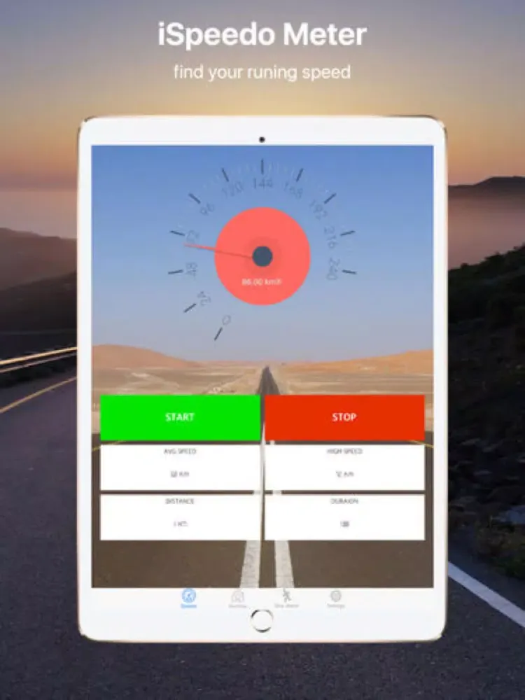 ภาพหน้าจอของ Speedo Meter and Location Tracker iPad 
