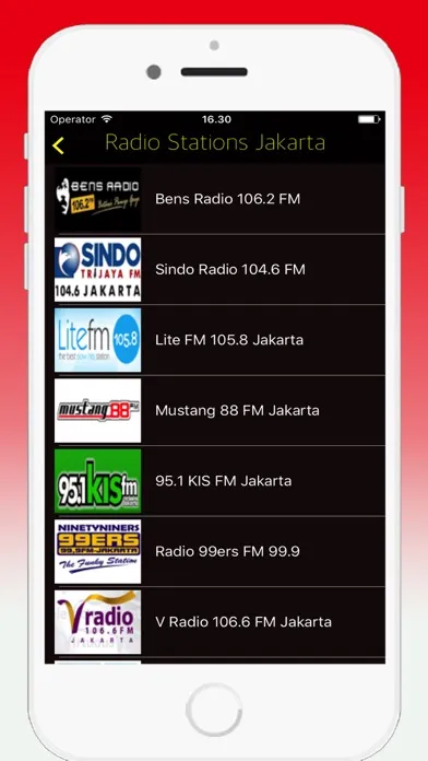 Tangkapan skrin Radio Indonesia FM - Live Radio Stations Online