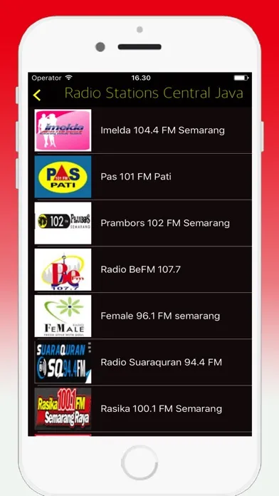 Tangkapan skrin Radio Indonesia FM - Live Radio Stations Online