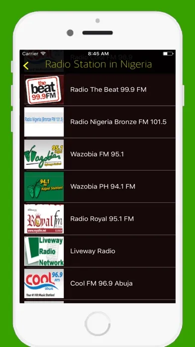 Ảnh chụp màn hình của Radio Nigeria FM - Live Best Radio Stations Online