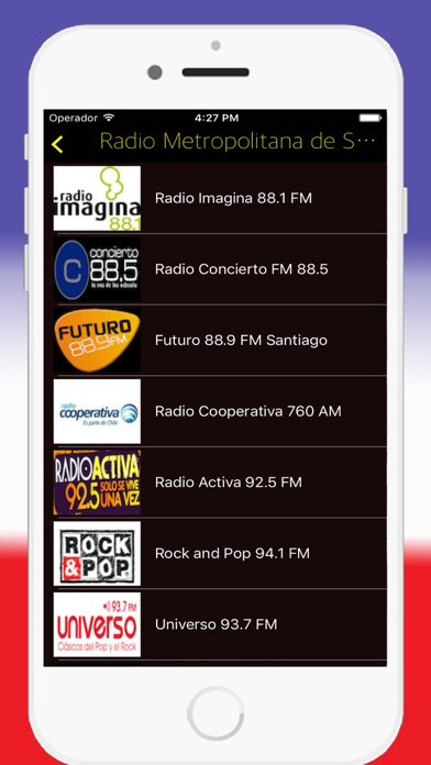 Radio Chile - Chilean Live Radios Stations Online应用截图