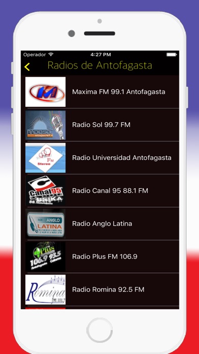 Radio Chile - Chilean Live Radios Stations Online应用截图