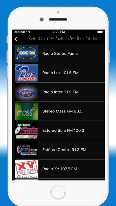Ảnh chụp màn hình của Radio Honduran FM AM - Live Radios Stations Online