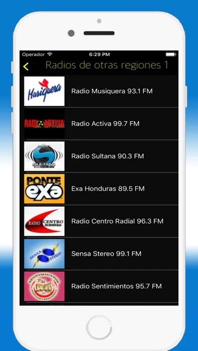 Ảnh chụp màn hình của Radio Honduran FM AM - Live Radios Stations Online