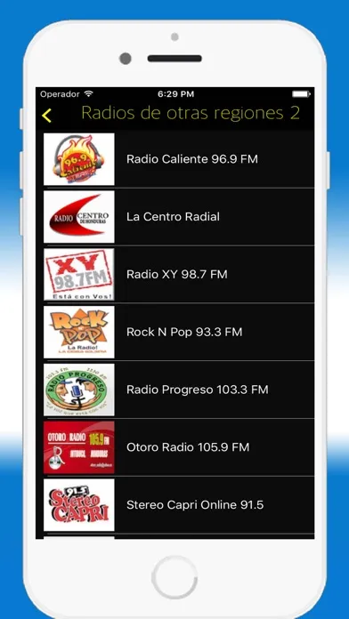 Ảnh chụp màn hình của Radio Honduran FM AM - Live Radios Stations Online