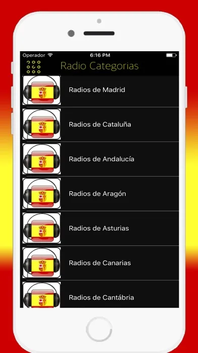 Capturas de tela do Radio Spanish FM AM - Live Radios Stations Online