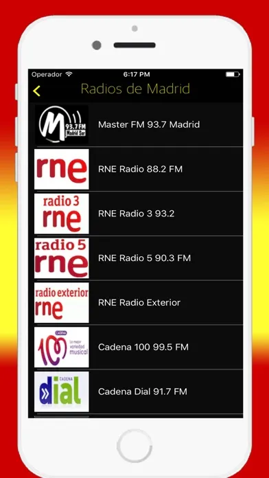 Capturas de tela do Radio Spanish FM AM - Live Radios Stations Online