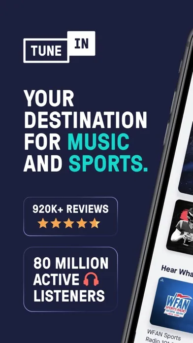 TuneIn Radio: Music & Sports应用截图