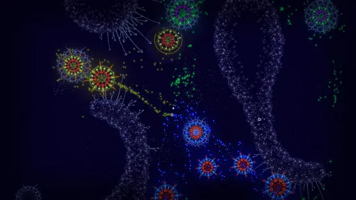 Tangkapan skrin Microcosmum: survival of cells
