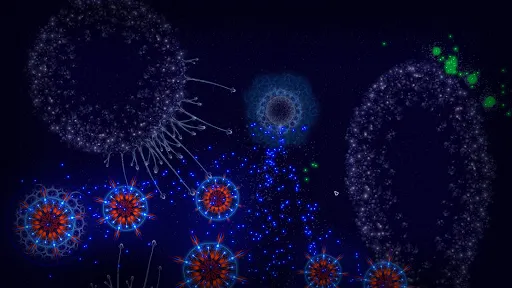 Tangkapan skrin Microcosmum: survival of cells