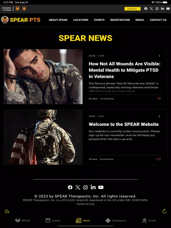 SPEAR PTS iPad  Ekran Görüntüleri