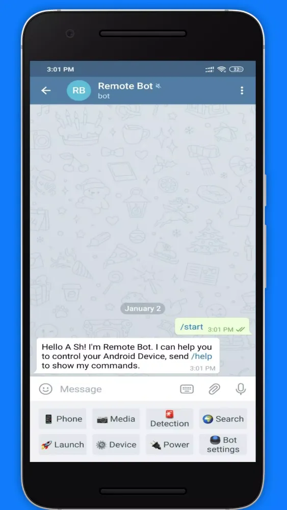 Tangkapan skrin Remote Bot
