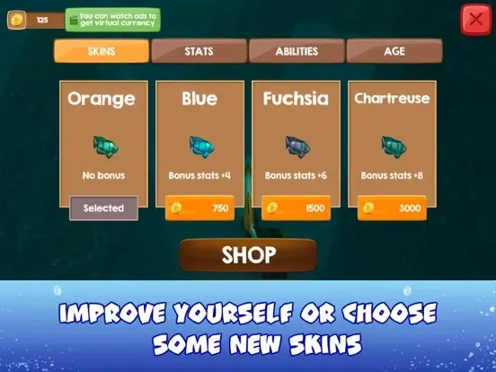 Blue Ocean Tasty Fish iPad  स्क्रीनशॉट