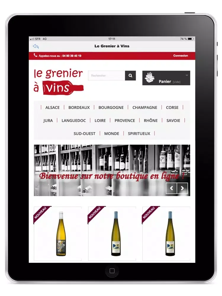 Tangkapan layar Grenier à Vins iPad 