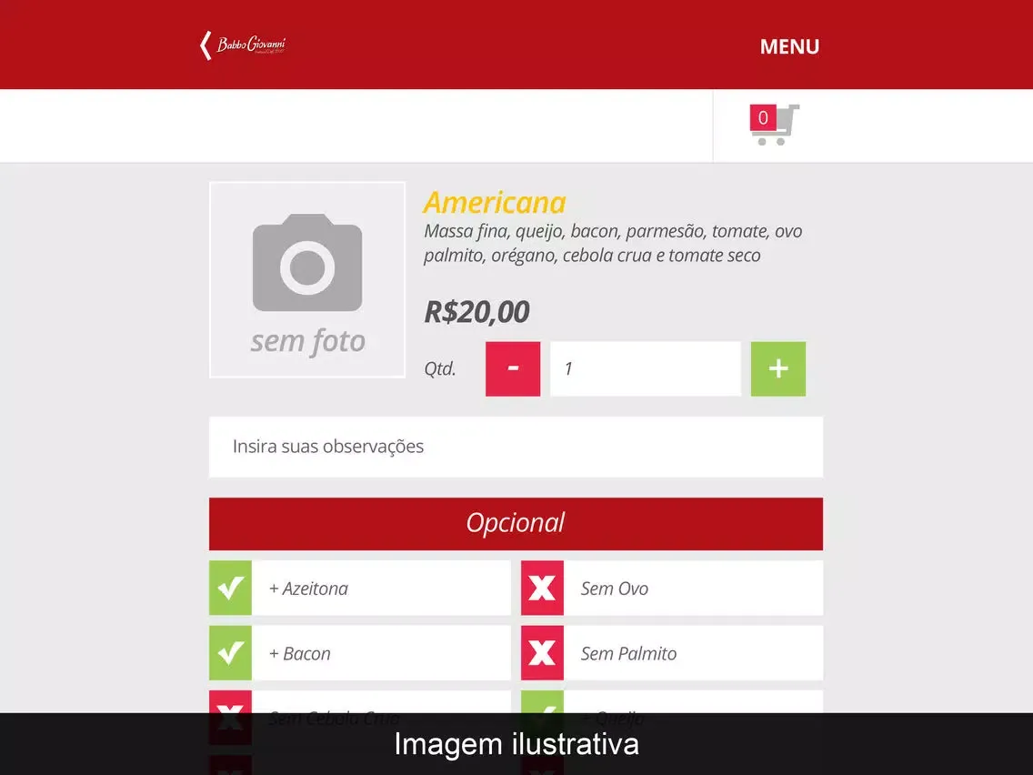Zrzuty ekranu Babbo Giovanni São Paulo iPad 