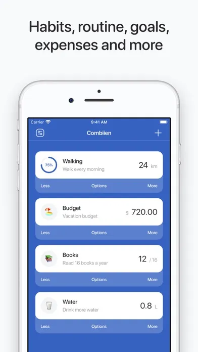 Combiien - Habit tracker سکرین شاٹس
