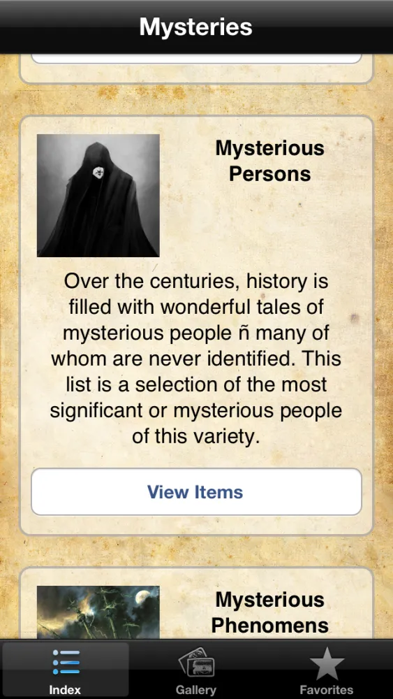 World's Famous Mysteries应用截图