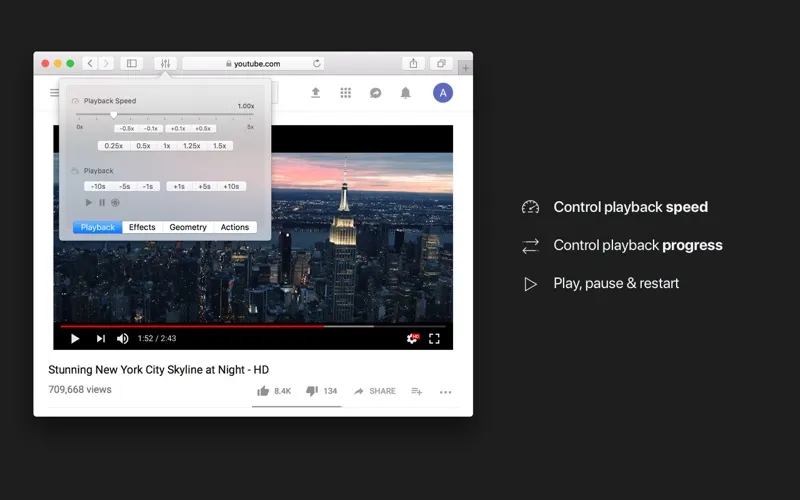 Video Settings for Safari Screenshots