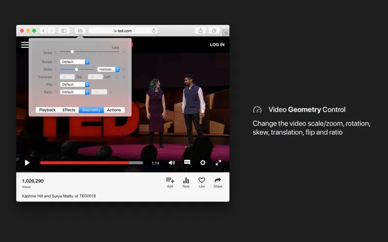 Video Settings for Safari Screenshots