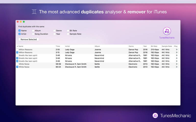 TunesMechanic for iTunes Screenshots
